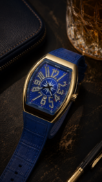 Matturi CR7 Edition – Golden & Silver Case Blue Strap Quartz Watch - Image 2